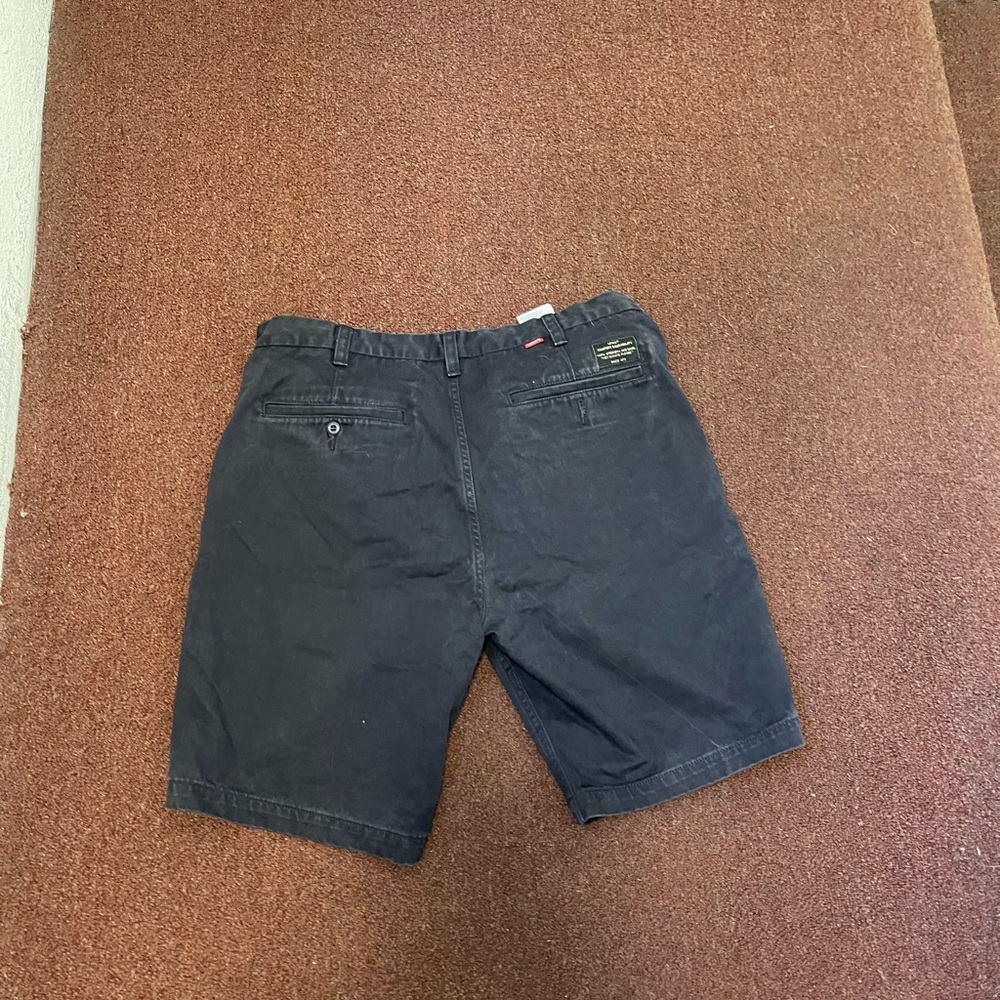 Bundle Two Levi's Dark Black Flat Front Shorts - image 3